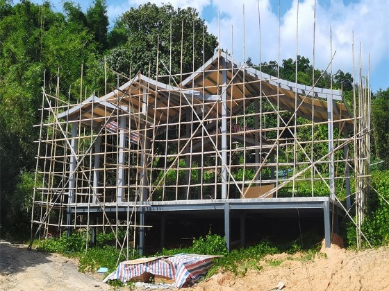 天譜安安裝新興夏盧鋼結(jié)構(gòu)接待樓一期