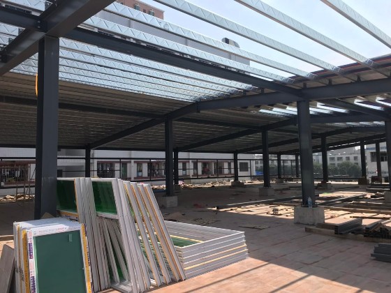 天譜安公司-深圳美律鋼結構廠房施工中